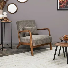 Fauteuil détente en velours côtelé Scott