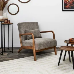 Fauteuil détente en velours côtelé Scott