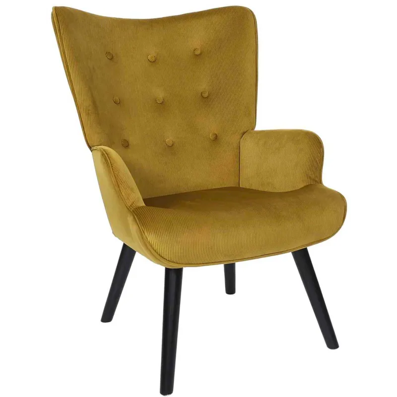 Fauteuil en velours côtelé Giulia