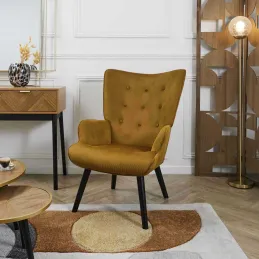 Fauteuil en velours côtelé Giulia