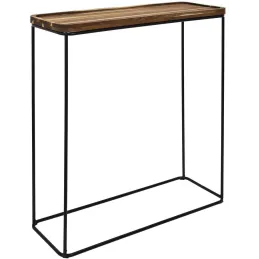 Console en métal et plateau en acacia