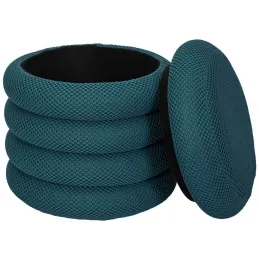 Pouf 2 en 1 en tissu coloré Atome