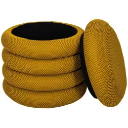 Pouf 2 en 1 en tissu coloré Atome