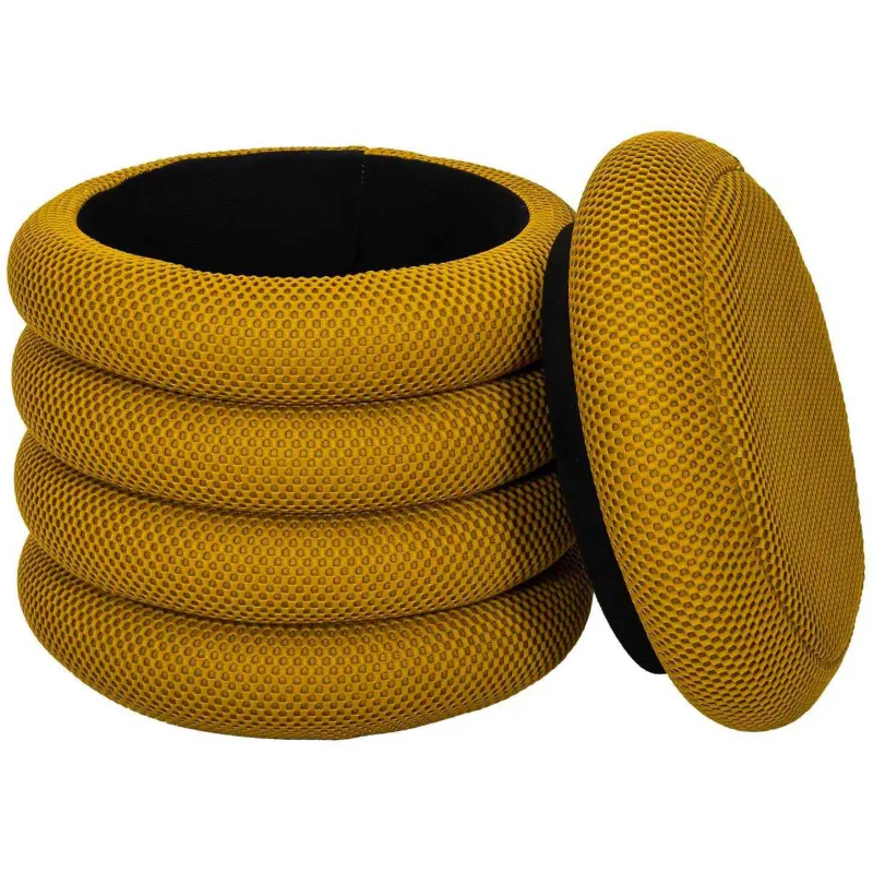 Pouf 2 en 1 en tissu coloré Atome