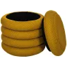 Pouf 2 en 1 en tissu coloré Atome