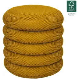 Pouf 2 en 1 en tissu coloré Atome