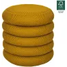 Pouf 2 en 1 en tissu coloré Atome