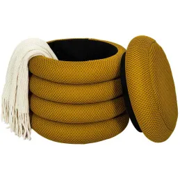 Pouf 2 en 1 en tissu coloré Atome