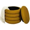Pouf 2 en 1 en tissu coloré Atome