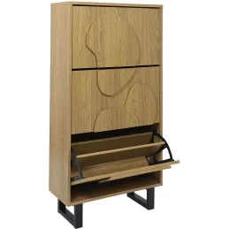 Meuble à chaussures en MDF et métal Calypso