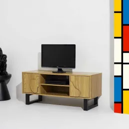 Meuble tv en bois et métal Calypso