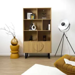 Bibliothèque en mdf et métal Calypso
