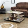Table basse en bois et métal Edison