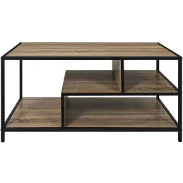 Table basse en bois et métal Edison