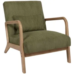 Fauteuil en velours côtelé Scott