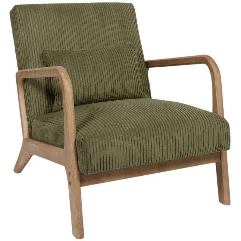 Fauteuil en velours côtelé Scott