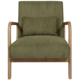 Fauteuil en velours côtelé Scott