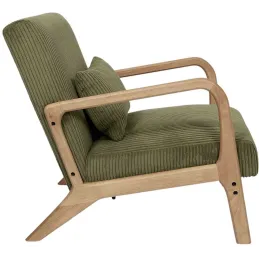 Fauteuil en velours côtelé Scott