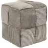 Pouf en tissu côtelé tressé Scott
