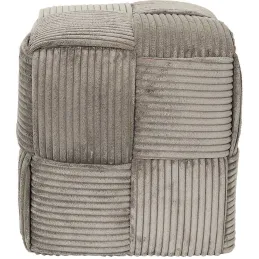 Pouf en tissu côtelé tressé Scott
