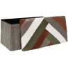Banc coffre pliable patchwork côtelé Scott