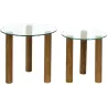 Table gigogne ronde en verre trempé Clara (Lot de 2)
