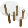 Table gigogne ronde en verre trempé Clara (Lot de 2)