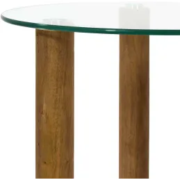 Table gigogne ronde en verre trempé Clara (Lot de 2)