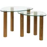 Table gigogne galet en verre trempé Clara (Lot de 2)