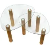 Table gigogne galet en verre trempé Clara (Lot de 2)
