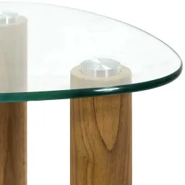 Table gigogne galet en verre trempé Clara (Lot de 2)