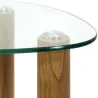 Table gigogne galet en verre trempé Clara (Lot de 2)