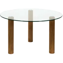 Table basse ronde en verre trempé