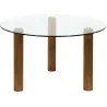 Table basse ronde en verre trempé