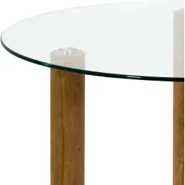 Table basse ronde en verre trempé
