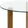 Table basse ronde en verre trempé