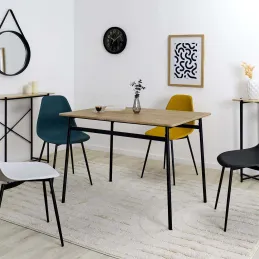 Table repas en bois et métal Loka