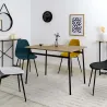 Table repas en bois et métal Loka