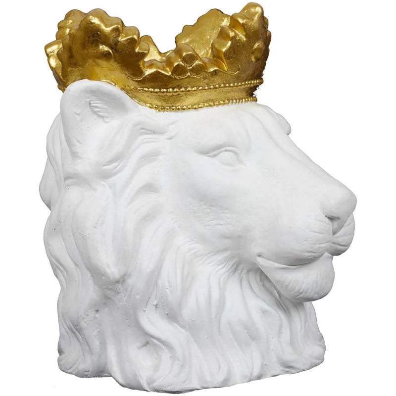 Cache pot Lion couronne dorée 39 x 33 x 39 cm