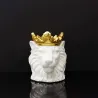 Cache pot Lion couronne dorée 39 x 33 x 39 cm