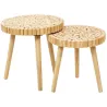 Table gigogne rondin en bois 40 cm