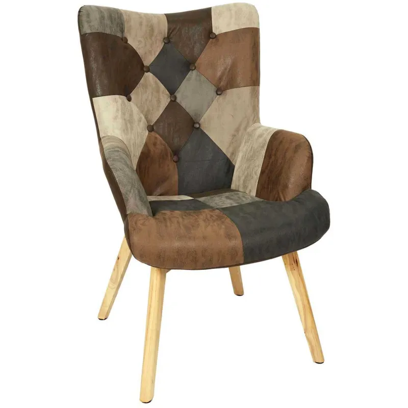 Fauteuil en polyuréthane patchwork Helsinki