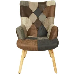 Fauteuil en polyuréthane patchwork Helsinki