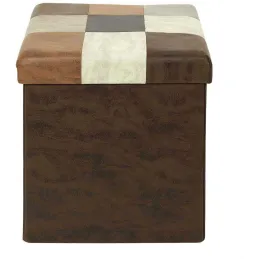 Coffre pouf pliable en polyuréthane patchwork Helsinki