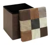 Coffre pouf pliable en polyuréthane patchwork Helsinki