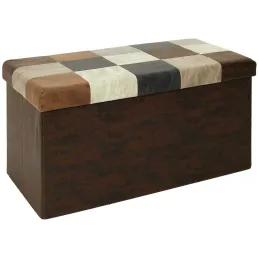 Coffre banc pliable en polyuréthane patchwork Helsinki