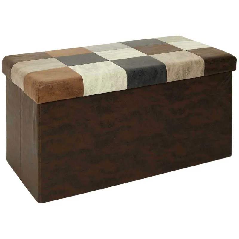 Coffre banc pliable en polyuréthane patchwork Helsinki