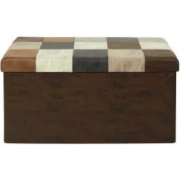 Coffre banc pliable en polyuréthane patchwork Helsinki