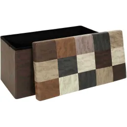 Coffre banc pliable en polyuréthane patchwork Helsinki