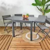 Table de jardin extensible en métal Haria 80 x 80 x 75 cm